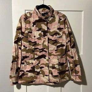 Gently used Love Tree zip up camo jacket